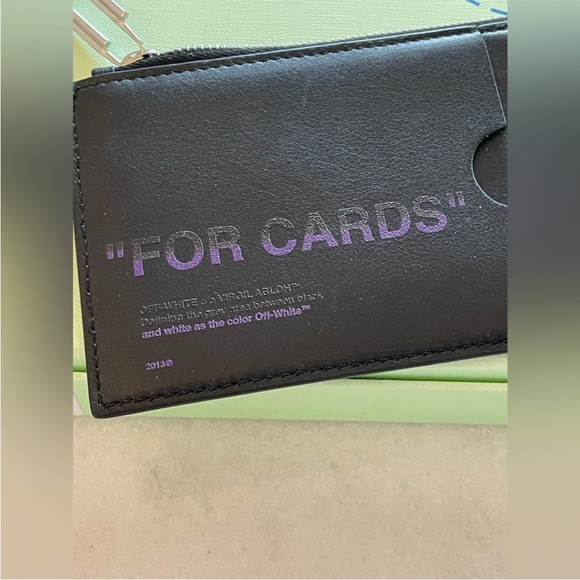 Off-White Black and Purple Card Holder - Picture 11 of 13
